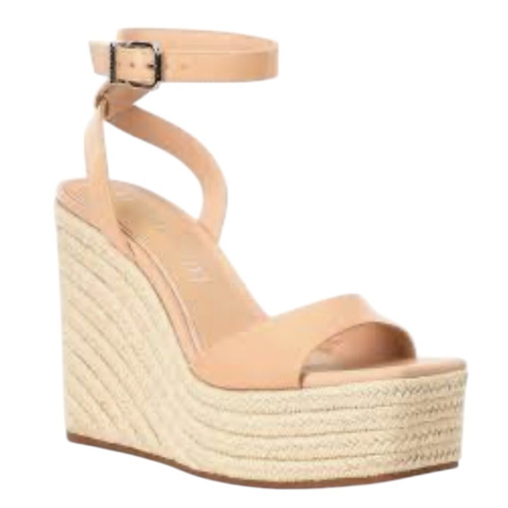 Gianni Bini SENNA Tan Jute Wedge Sandals